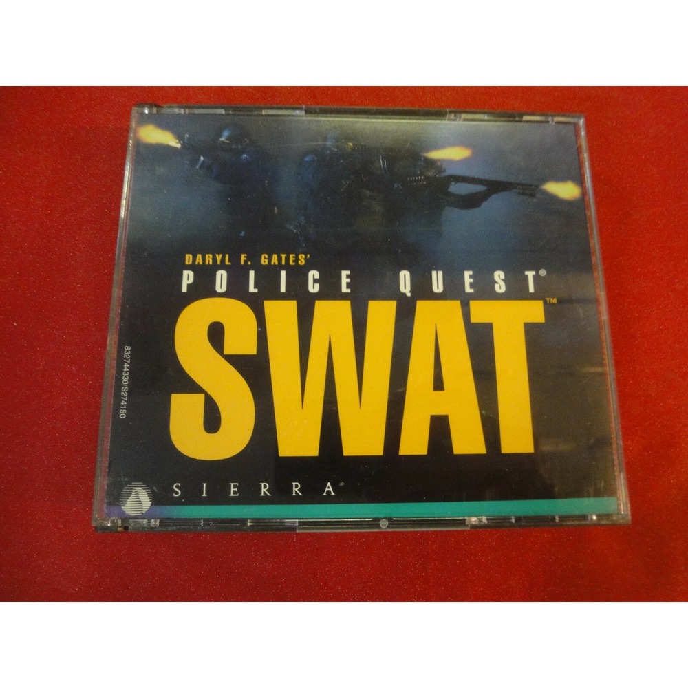 Vintage Daryl F Gates Police Quest: SWAT PC computer game 1995 Sierra 4 disc